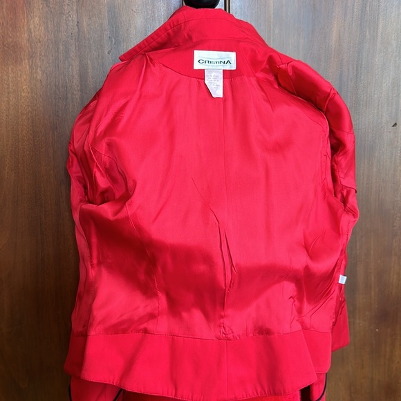 Vintage Christina Cardinal Red Jacket 7/8 - Picture 11 of 12